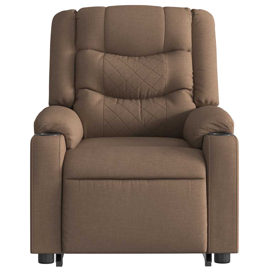 Fauteuil de massage inclinable Marron Tissu Fauteuils vidaXL