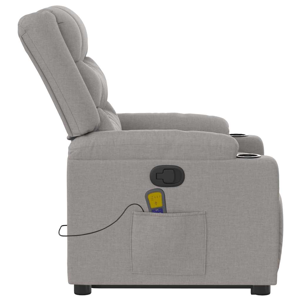 Fauteuil de massage inclinable gris nuage tissu Fauteuils vidaXL