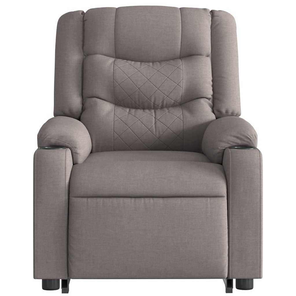 Fauteuil inclinable de massage électrique Taupe Tissu Fauteuils vidaXL