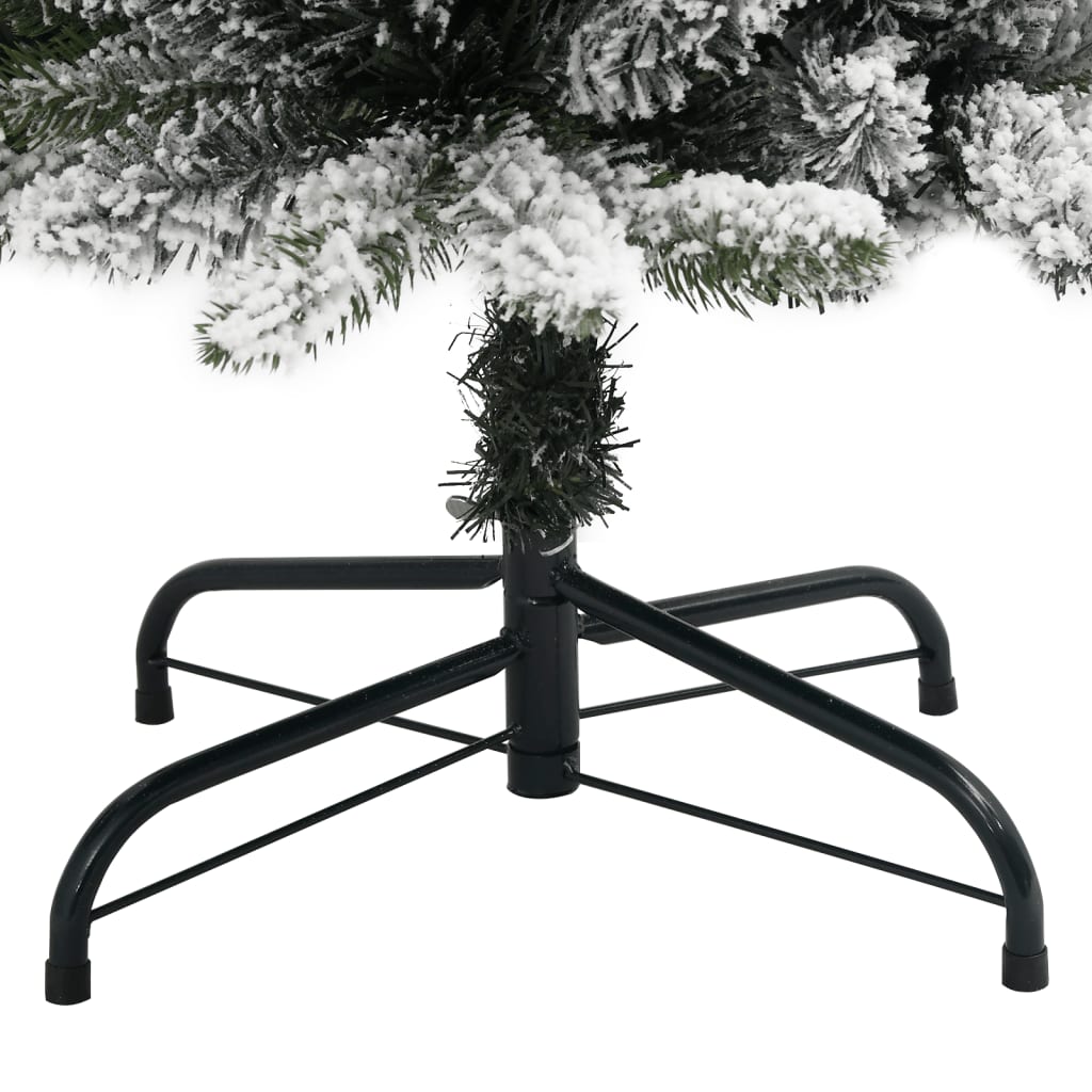 Sapin de Noël artificiel mince avec neige floquée 150 cm PVC/PE - Xios Store SNC