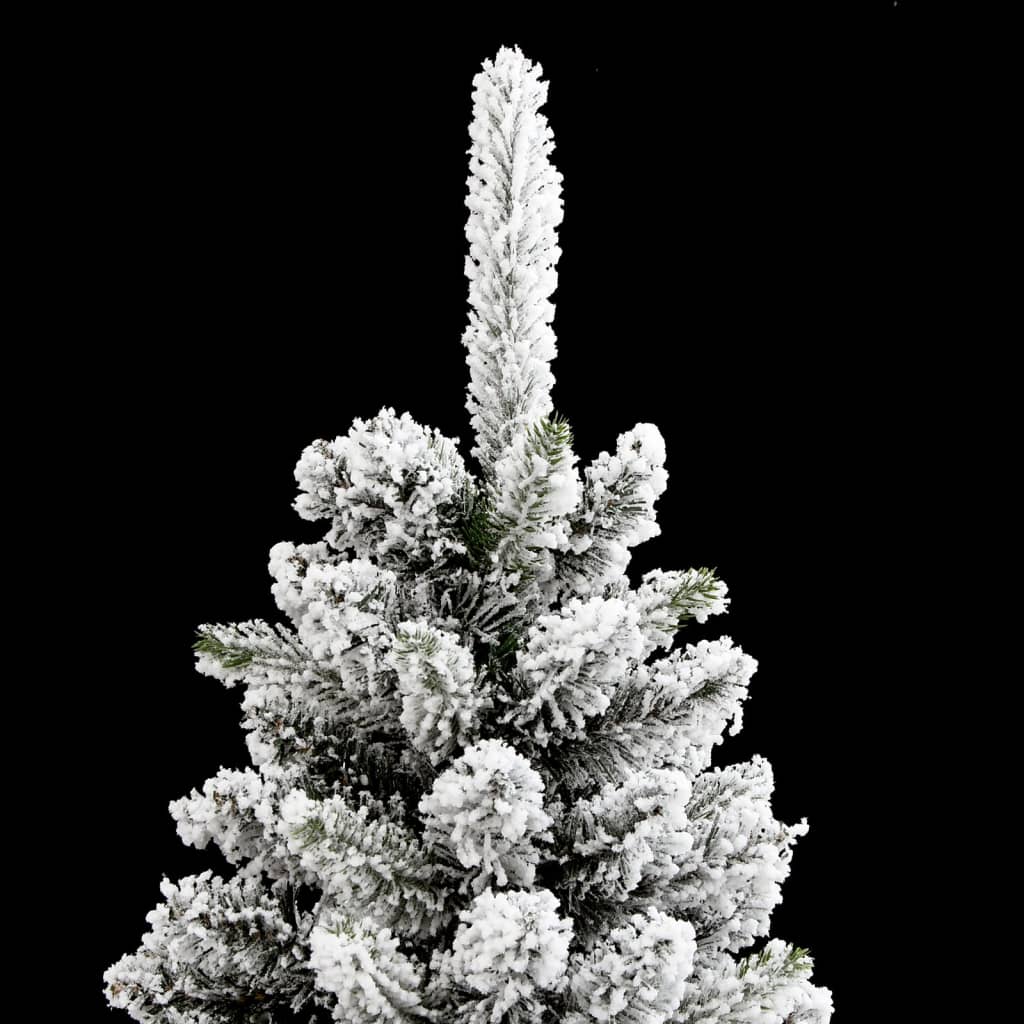 Sapin de Noël artificiel mince avec neige floquée 210 cm PVC/PE - Xios Store SNC