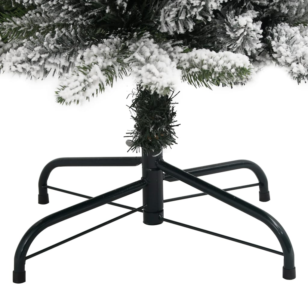 Sapin de Noël artificiel mince avec neige floquée 240 cm PVC/PE - Xios Store SNC