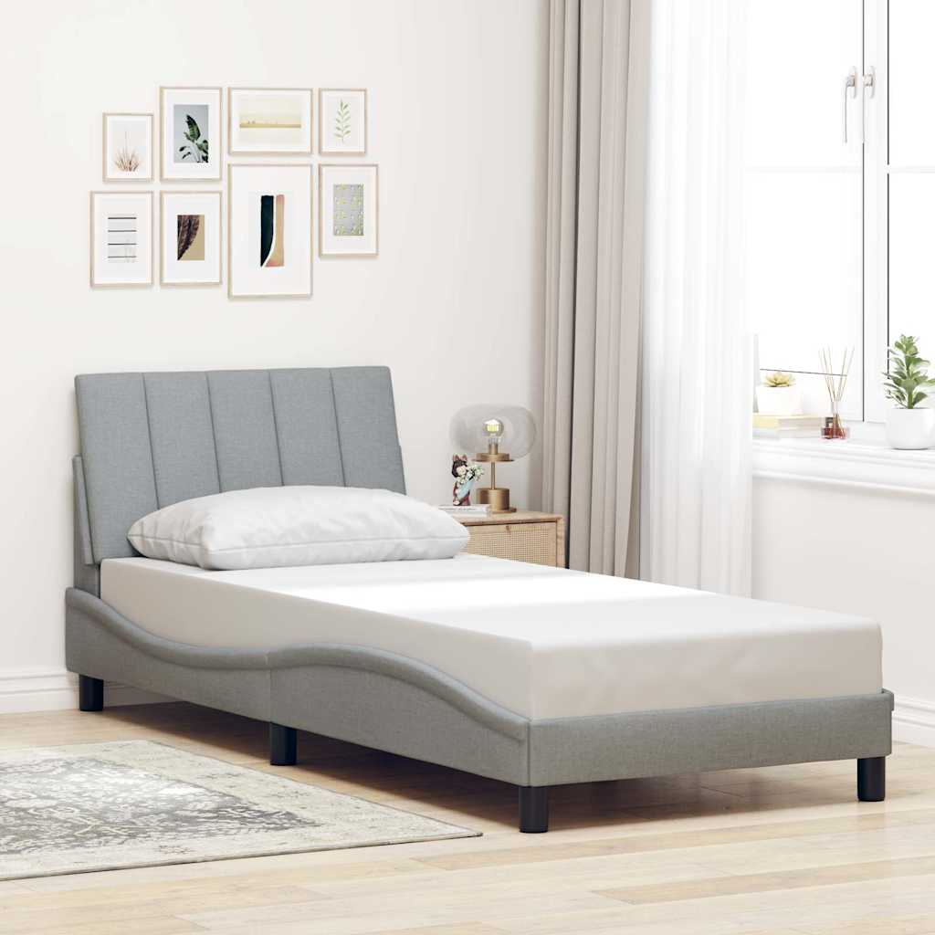 Cadre de lit sans matelas gris clair 80x200 cm tissu Lits & cadres de lit vidaXL