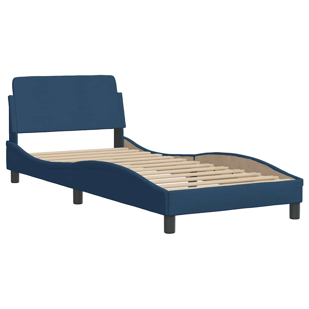 Cadre de lit sans matelas bleu 80x200 cm tissu Lits & cadres de lit vidaXL