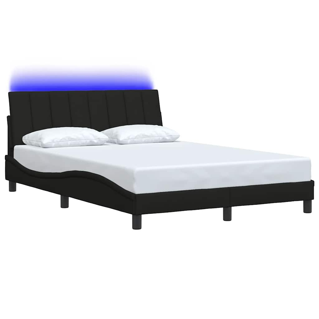 Cadre de lit sans matelas noir 120x200 cm tissu Lits & cadres de lit vidaXL