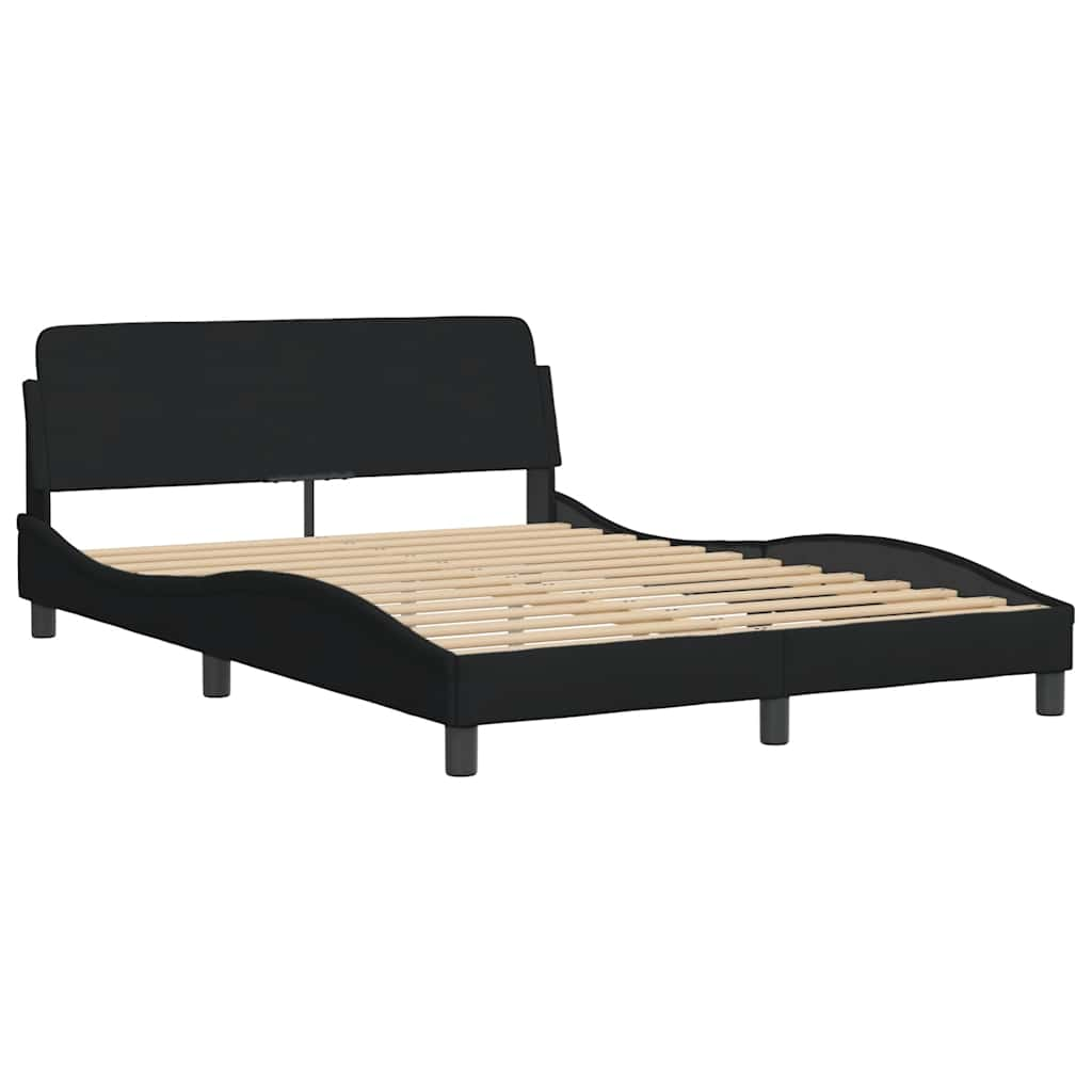 Cadre de lit sans matelas noir 120x200 cm tissu Lits & cadres de lit vidaXL