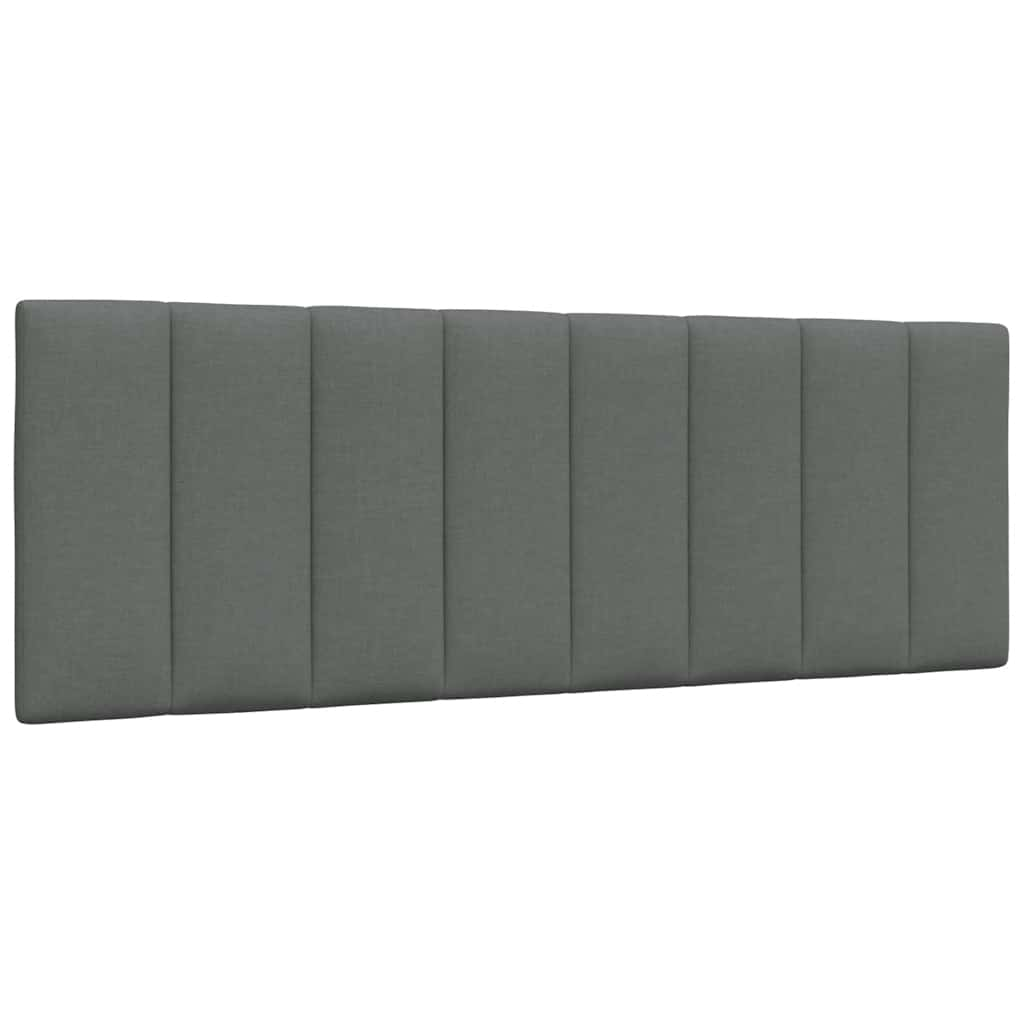 Cadre de lit sans matelas gris foncé 140x190 cm tissu Lits & cadres de lit vidaXL