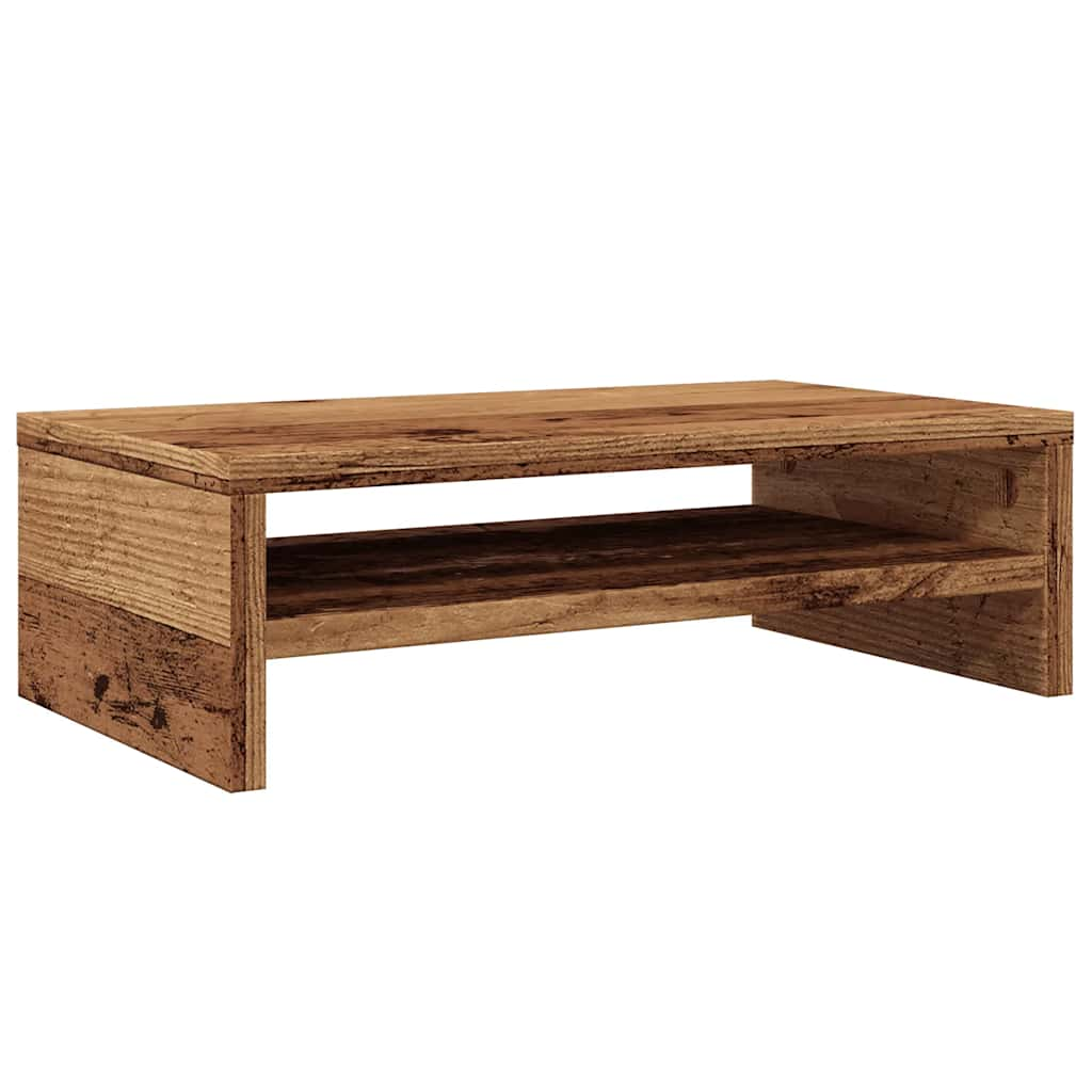 Support de moniteur vieux bois 42 x 24 x 13cm bois d'ingénierie Meubles TV vidaXL