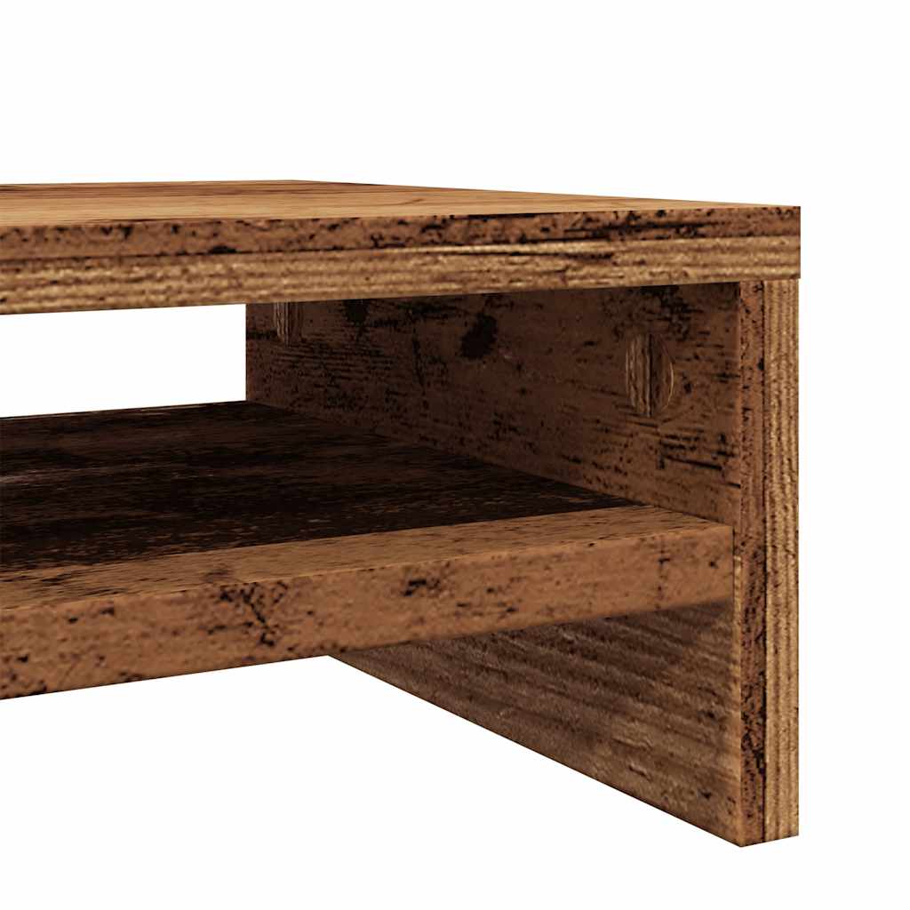 Support de moniteur vieux bois 42 x 24 x 13cm bois d'ingénierie Meubles TV vidaXL