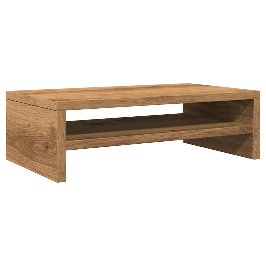 Support de moniteur chêne artisanal 42x24x13 cm bois ingénierie Meubles TV vidaXL