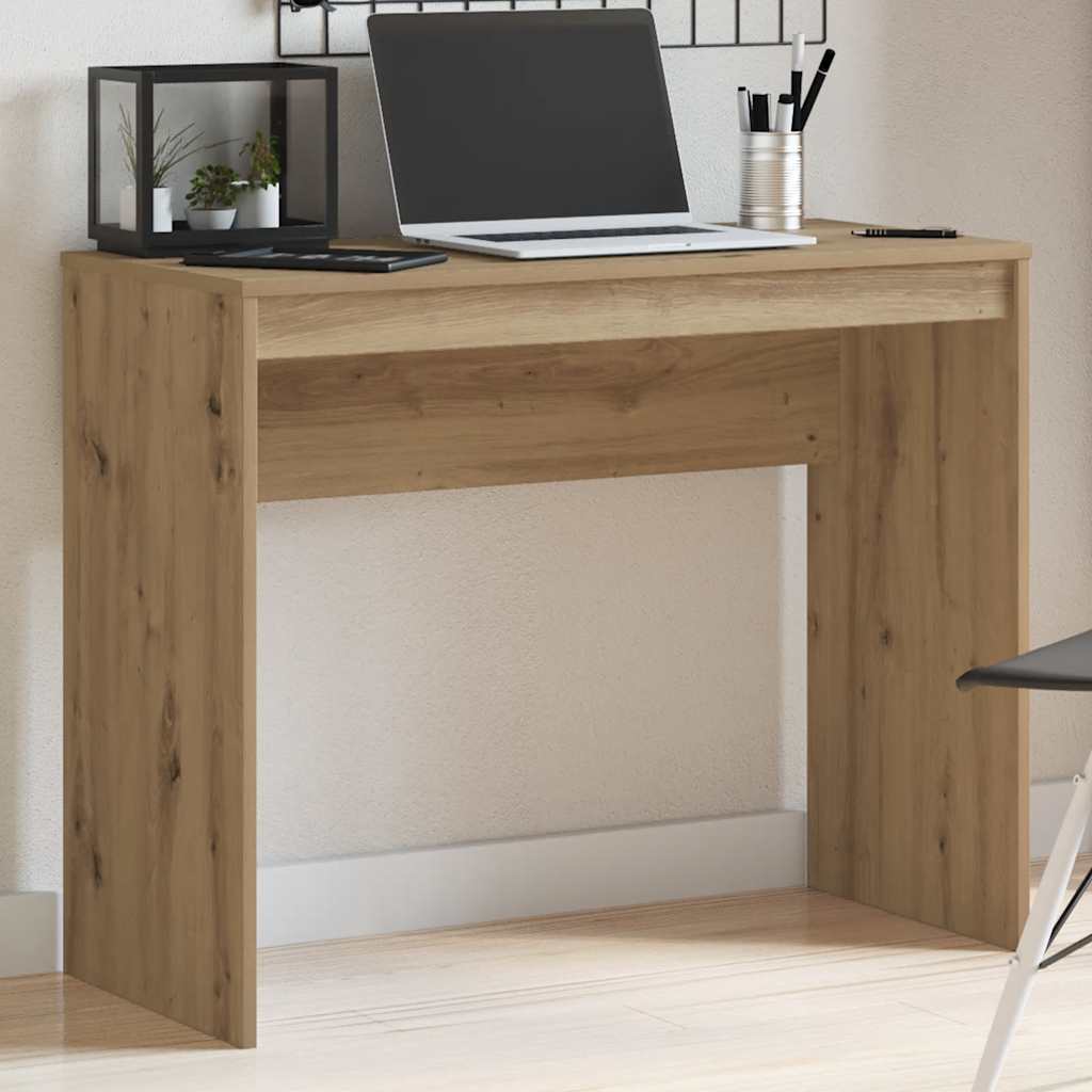 Bureau chêne artisanal 90x40x72 cm bois d'ingénierie Bureaux vidaXL   