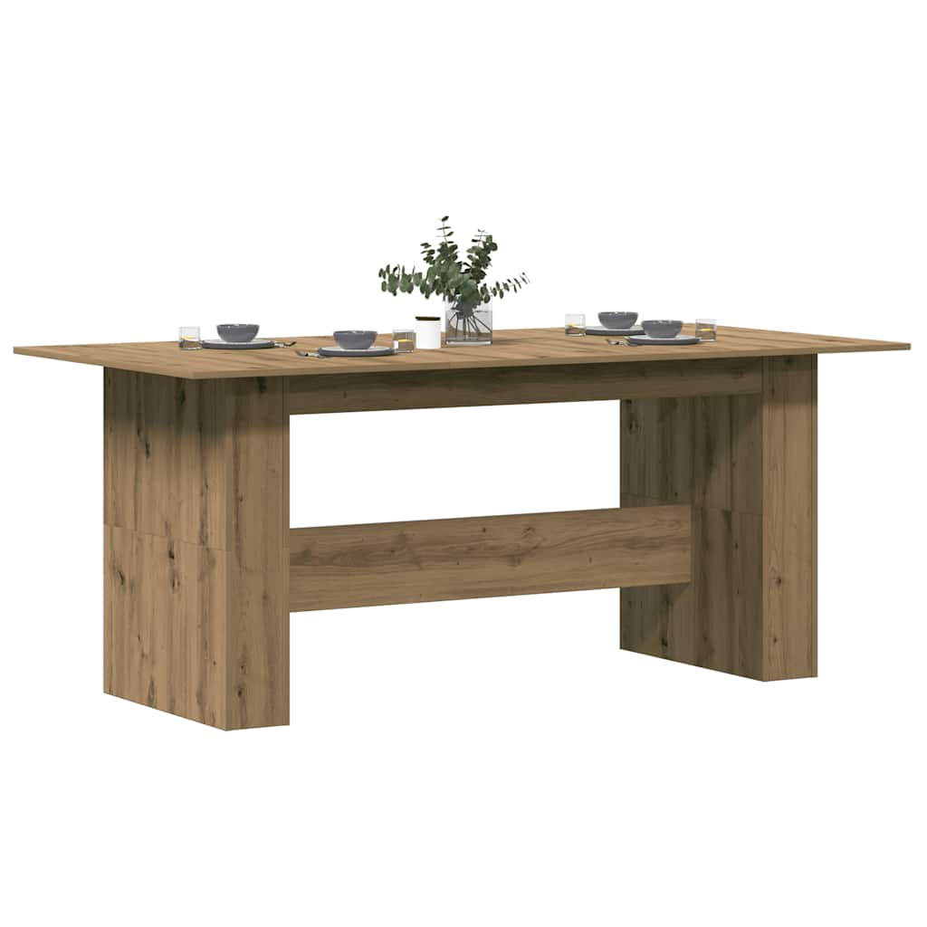 Table à manger chêne artisanal 180x90x76 cm bois d'ingénierie Tables à manger vidaXL   