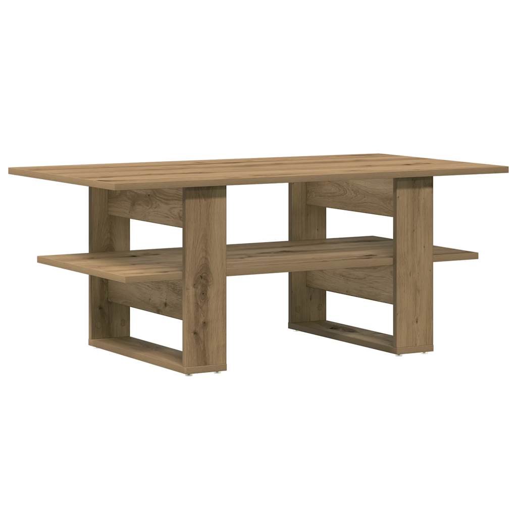 Table basse chêne artisanal 102x55x42 cm bois d'ingénierie Tables basses vidaXL   