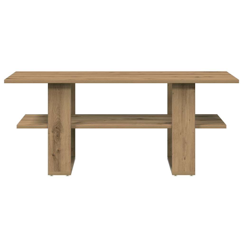 Table basse chêne artisanal 102x55x42 cm bois d'ingénierie Tables basses vidaXL   