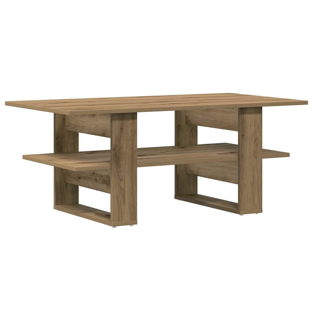 Table basse chêne artisanal 102x55x42 cm bois d'ingénierie Tables basses vidaXL   