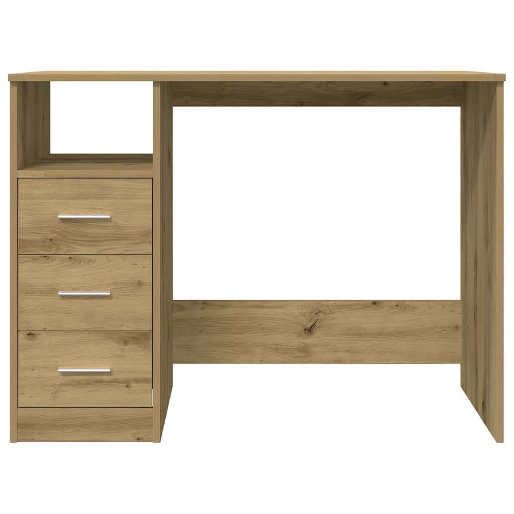 Bureau chêne artisanal 102x76x50 cm bois d'ingénierie Bureaux vidaXL   