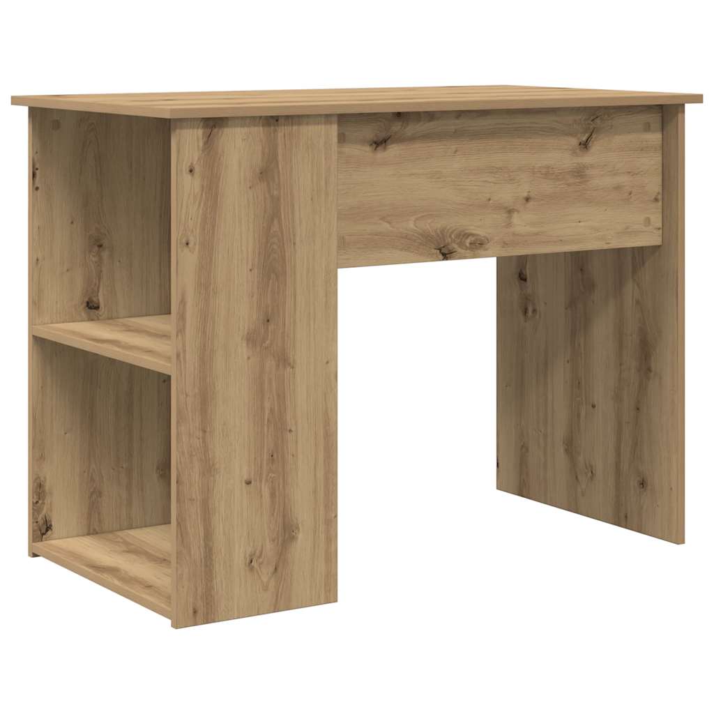 Bureau chêne artisanal 100x55x75 cm bois d'ingénierie Bureaux vidaXL