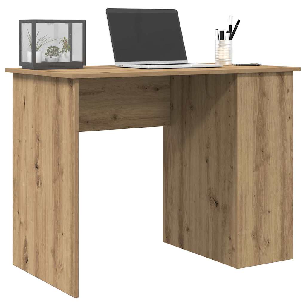 Bureau chêne artisanal 100x55x75 cm bois d'ingénierie Bureaux vidaXL