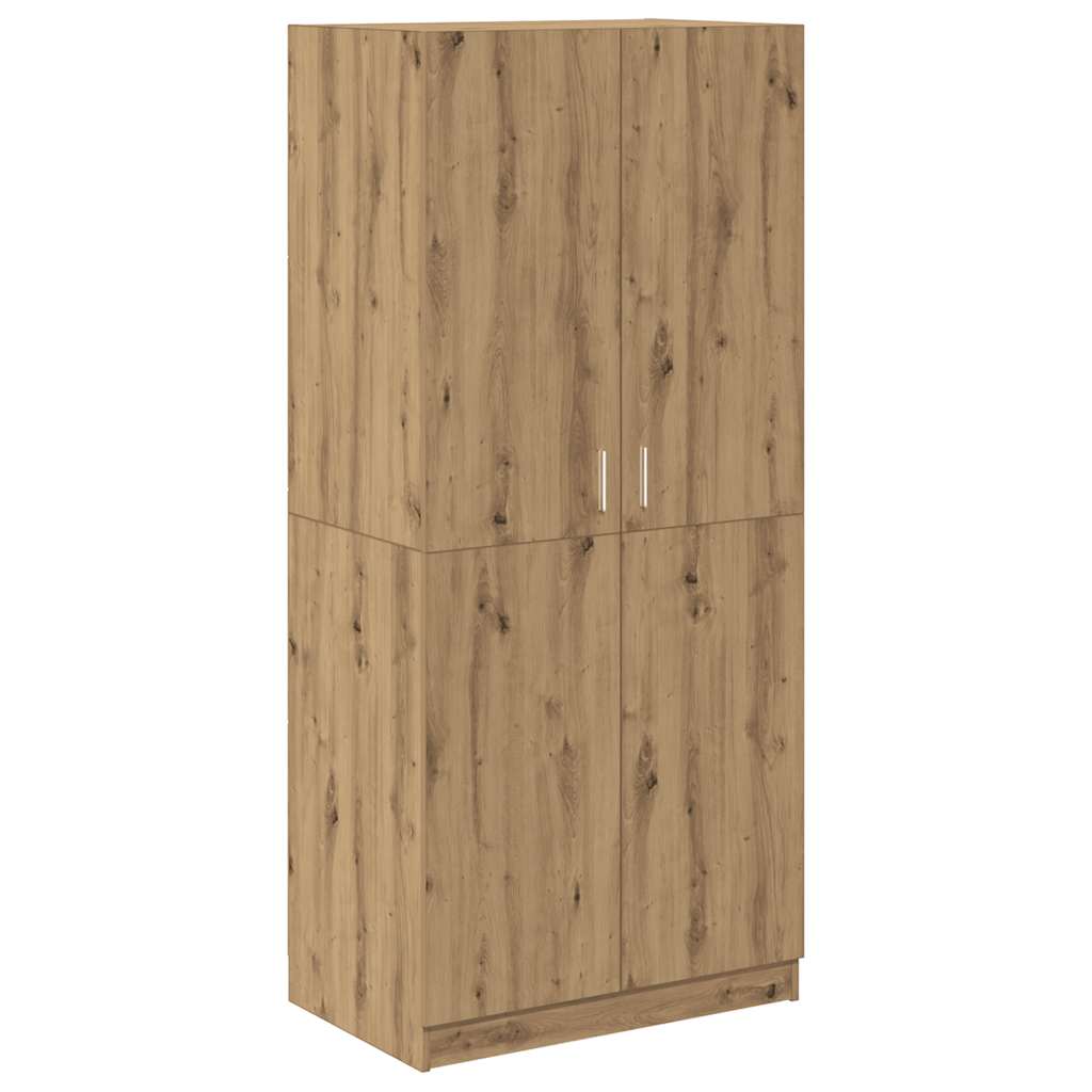 Armoire en chêne artisanal 90 x 52 x 200 cm bois d'ingénierie Armoires vidaXL   