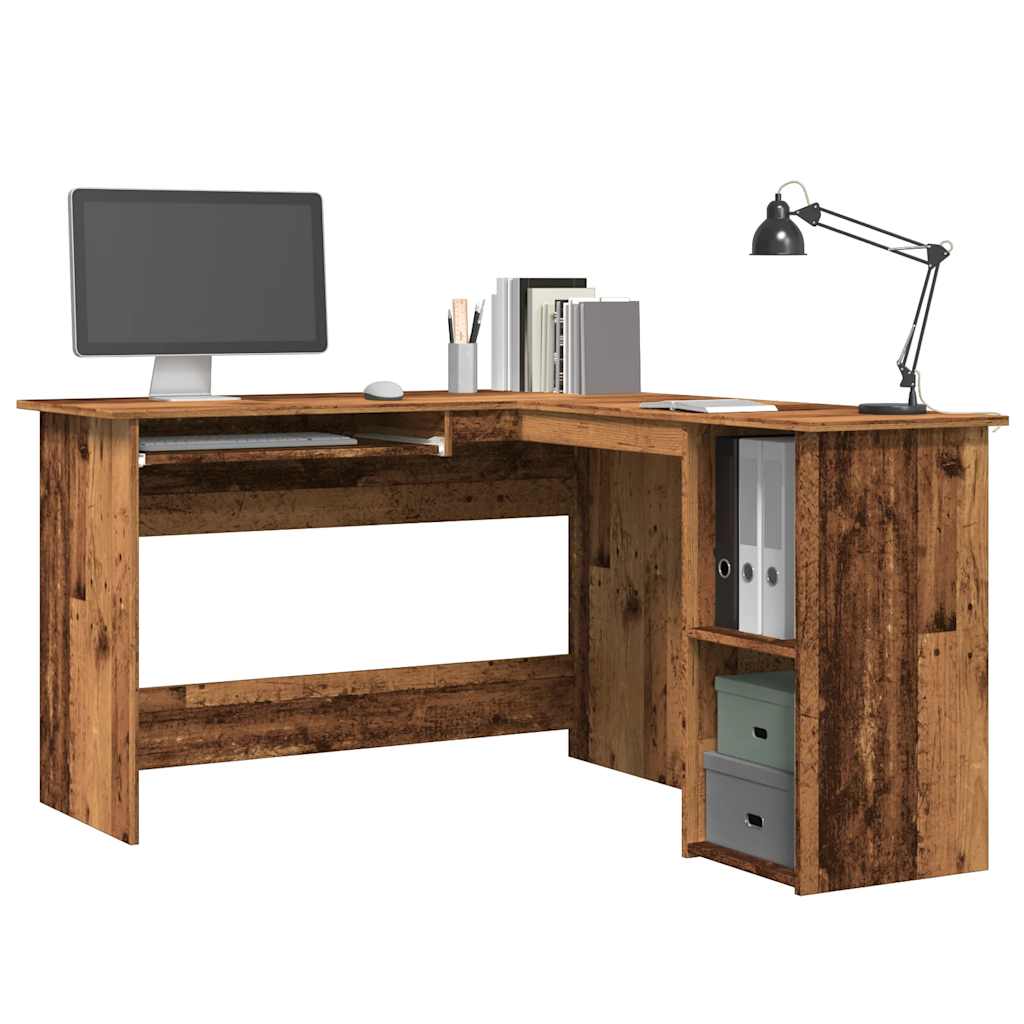 Bureau d'angle vieux bois 120x140x75 cm bois d'ingénierie Bureaux vidaXL   