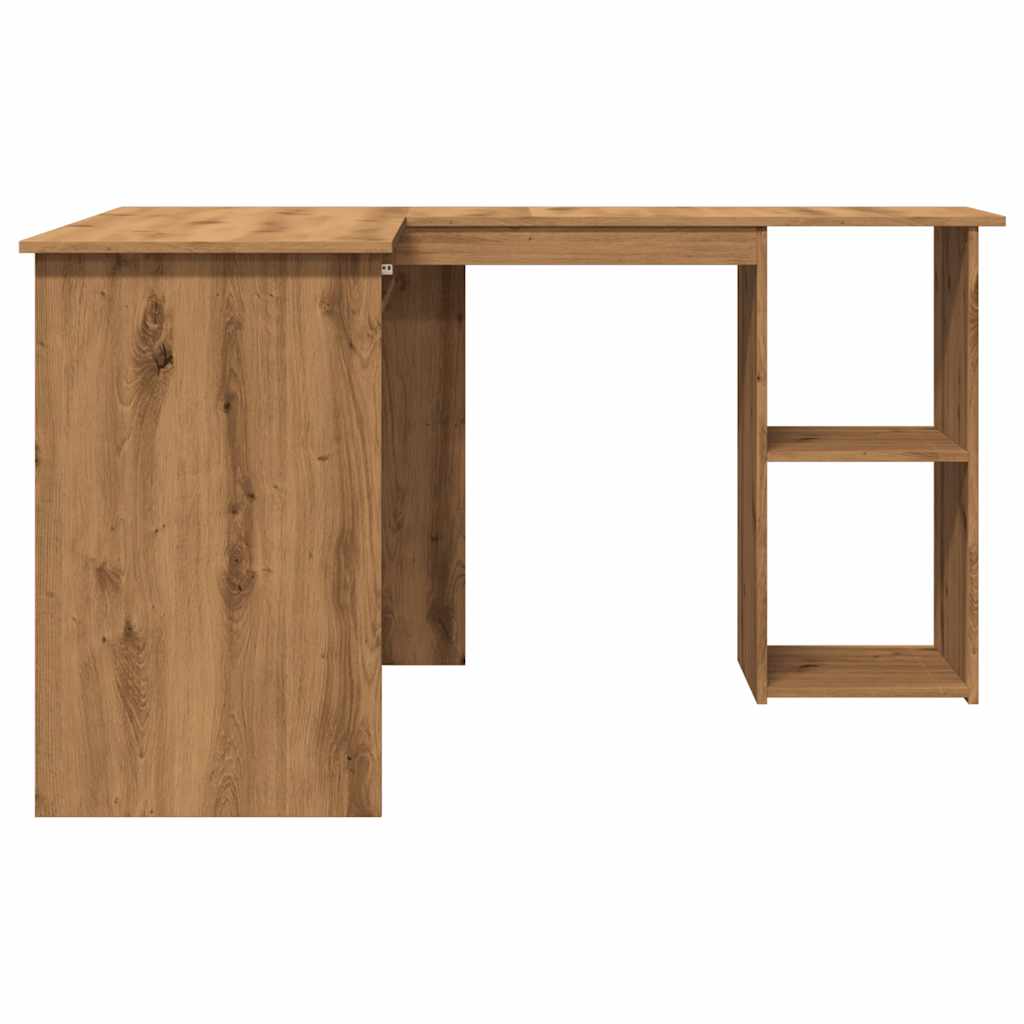 Bureau d'angle chêne artisanal 120x140x75 cm bois d'ingénierie Bureaux vidaXL   