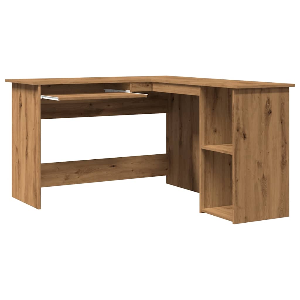 Bureau d'angle chêne artisanal 120x140x75 cm bois d'ingénierie Bureaux vidaXL   