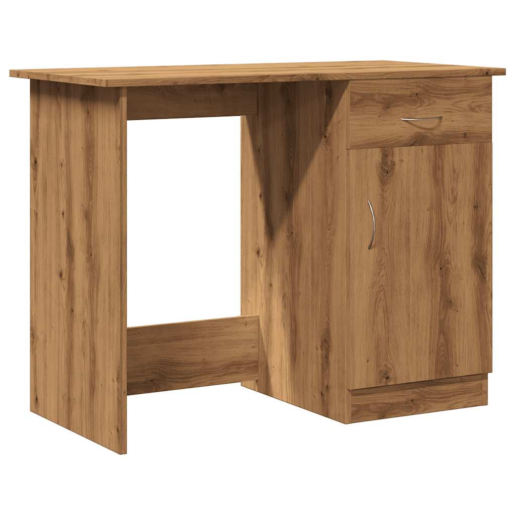 Bureau chêne artisanal 100x50x76 cm bois d'ingénierie Bureaux vidaXL   