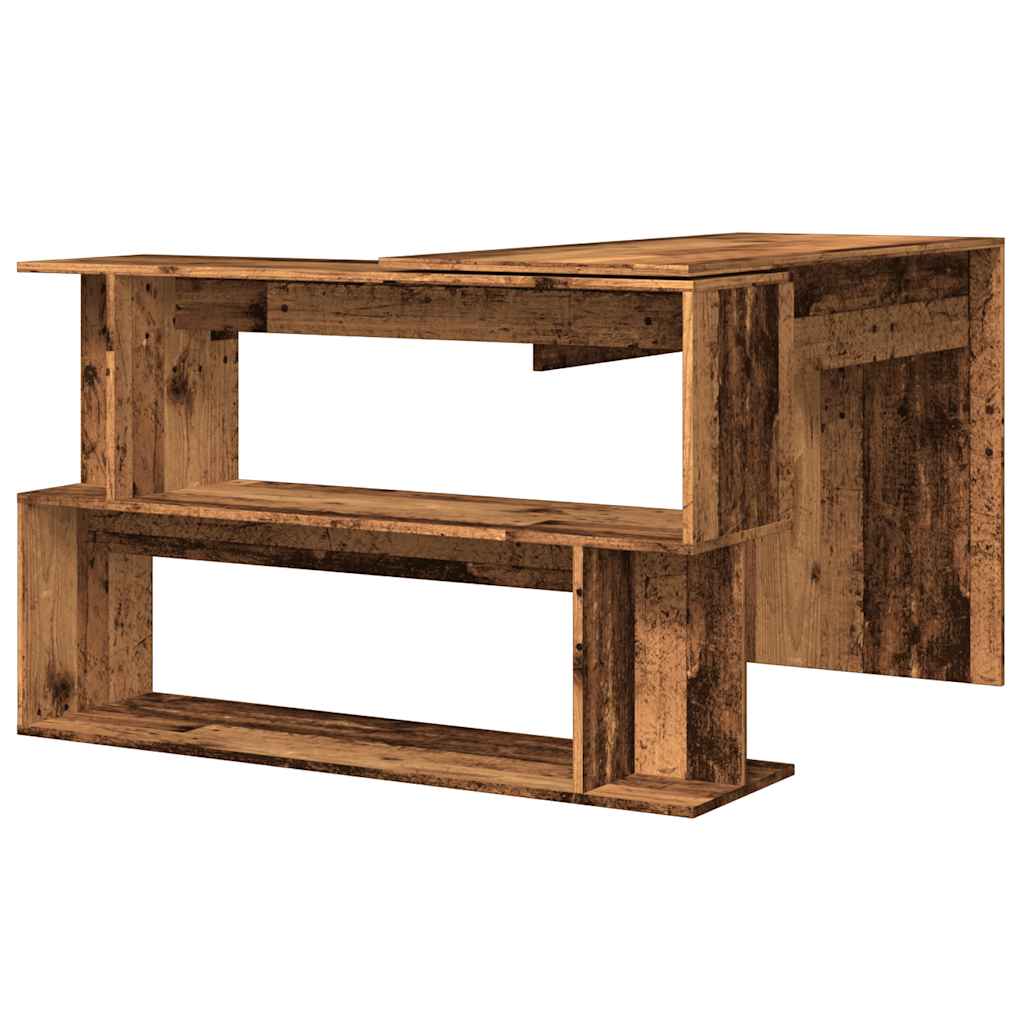 Bureau d'angle vieux bois 200,5x50x76 cm bois d'ingénierie Bureaux vidaXL