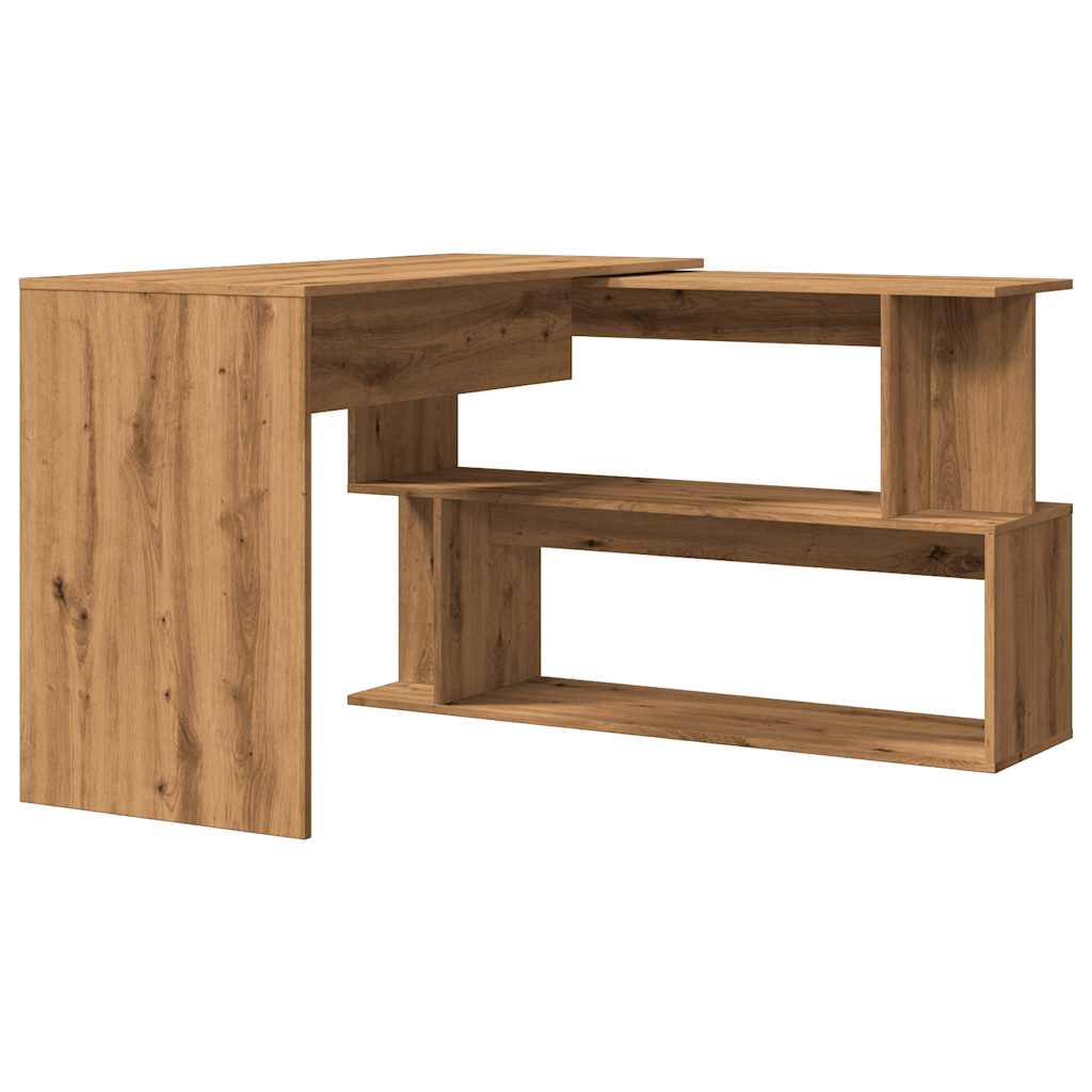 Bureau d'angle chêne artisanal 200,5x50x76 cm bois d'ingénierie Bureaux vidaXL