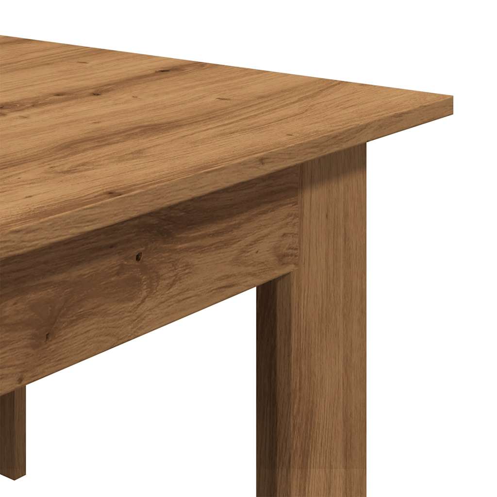 Table basse chêne artisanal 100x60x42 cm bois d'ingénierie - Xios Store SNC