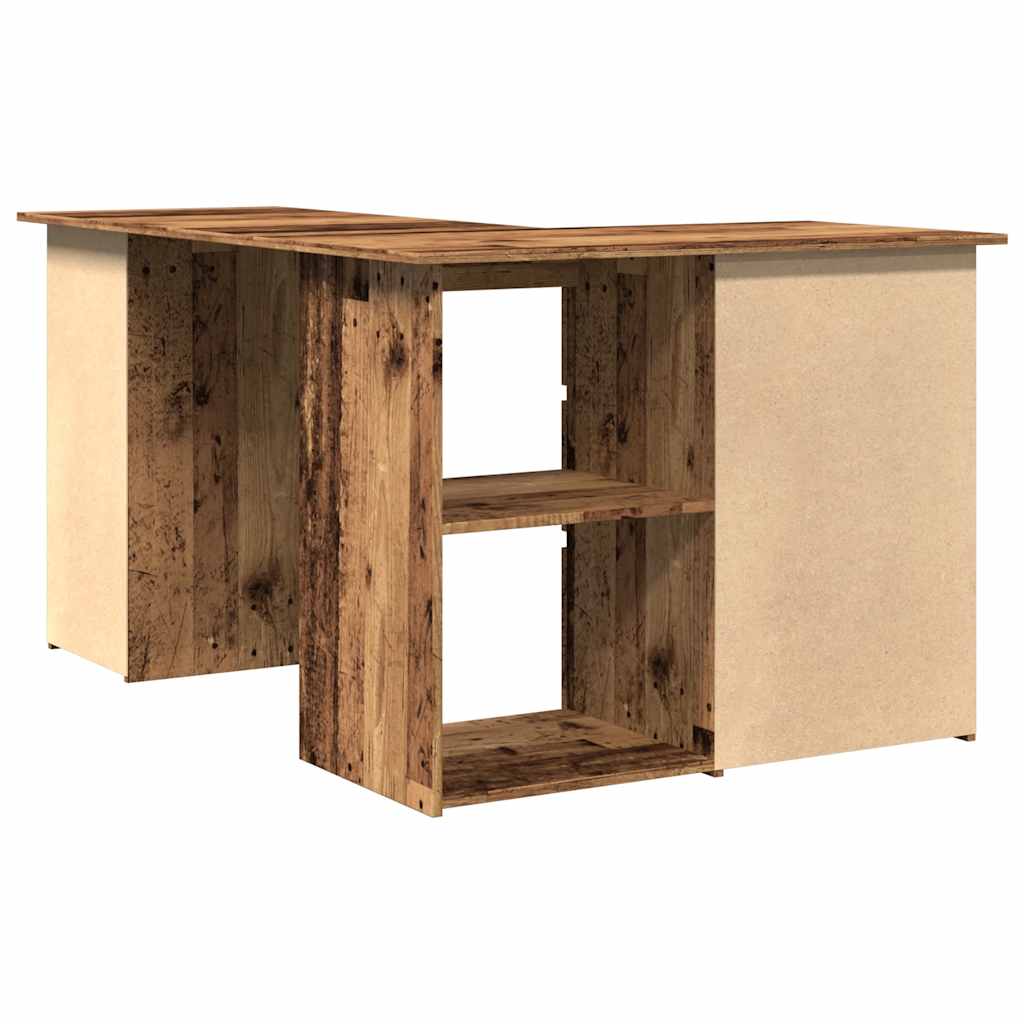 Bureau d'angle vieux bois 145x100x76 cm bois d'ingénierie Bureaux vidaXL   