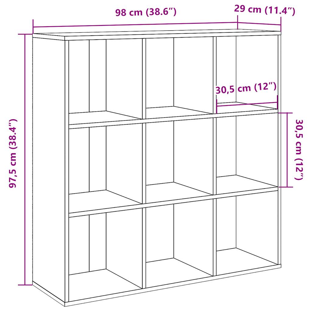 Armoire à livres vieux bois 98x29x97,5 cm Bibliothèques vidaXL   