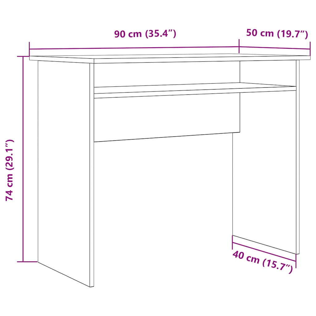 Bureau vieux bois 90x50x74 cm bois d'ingénierie Bureaux vidaXL   