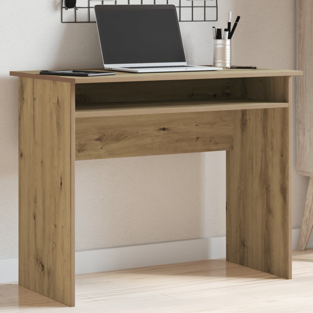 Bureau chêne artisanal 90x50x74 cm bois d'ingénierie Bureaux vidaXL   