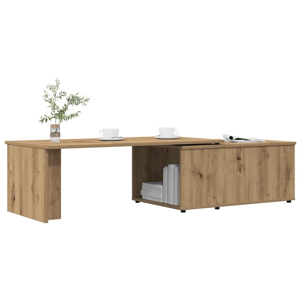 Table basse chêne artisanal 150x50x35 cm bois d'ingénierie Tables basses vidaXL   