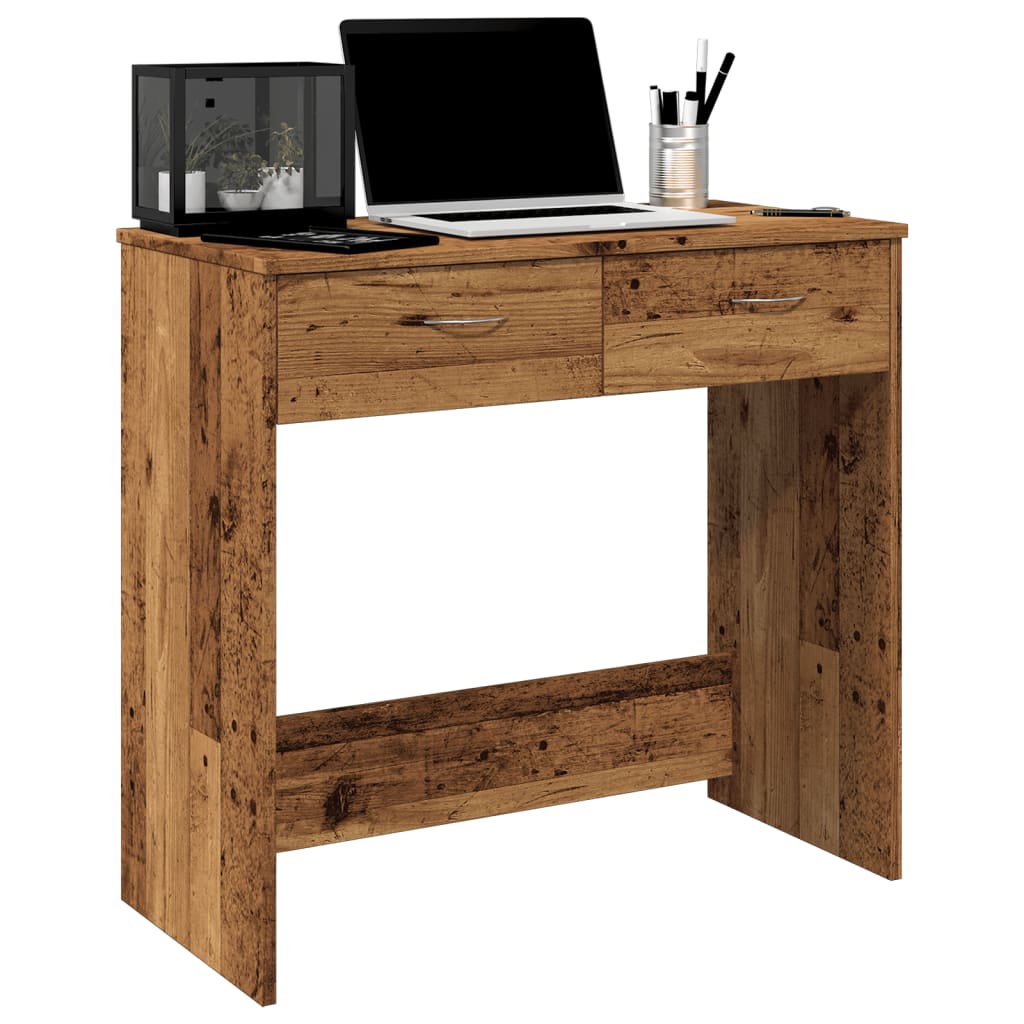 Bureau style vieux bois 80x40x75 cm bois d'ingénierie Bureaux vidaXL   