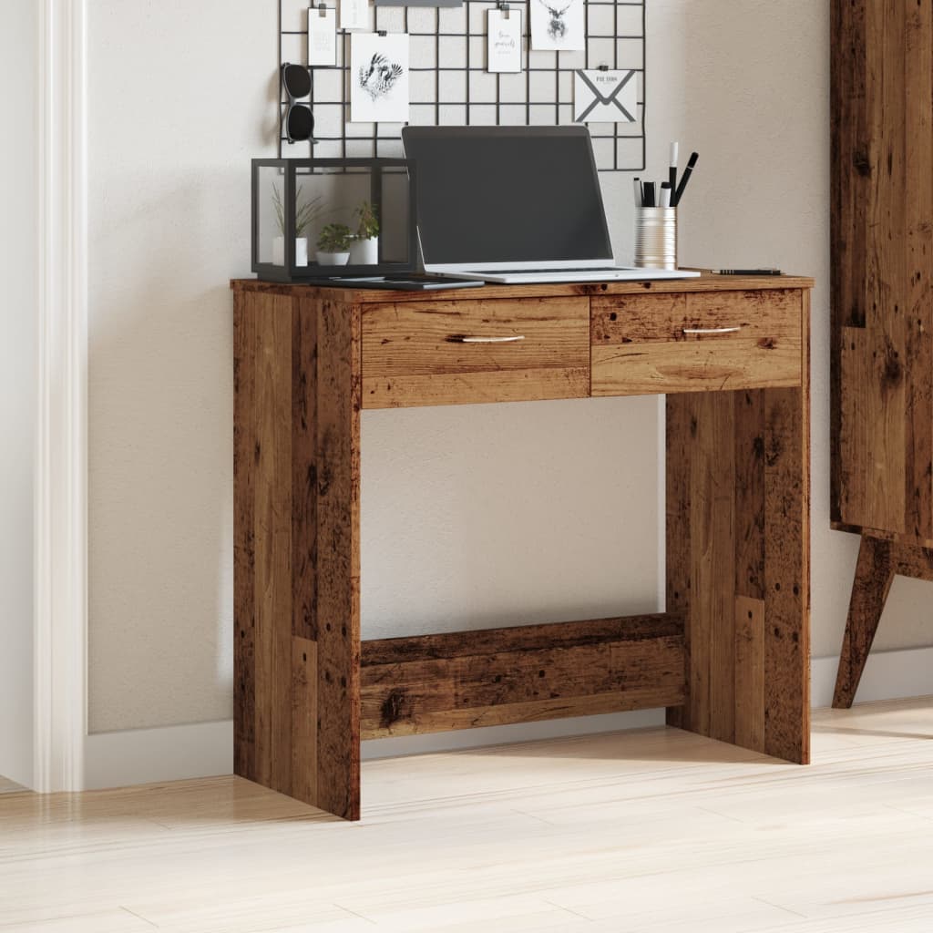 Bureau style vieux bois 80x40x75 cm bois d'ingénierie Bureaux vidaXL   