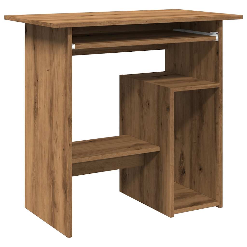 Bureau chêne artisanal 80x45x74 cm bois d'ingénierie Bureaux vidaXL   