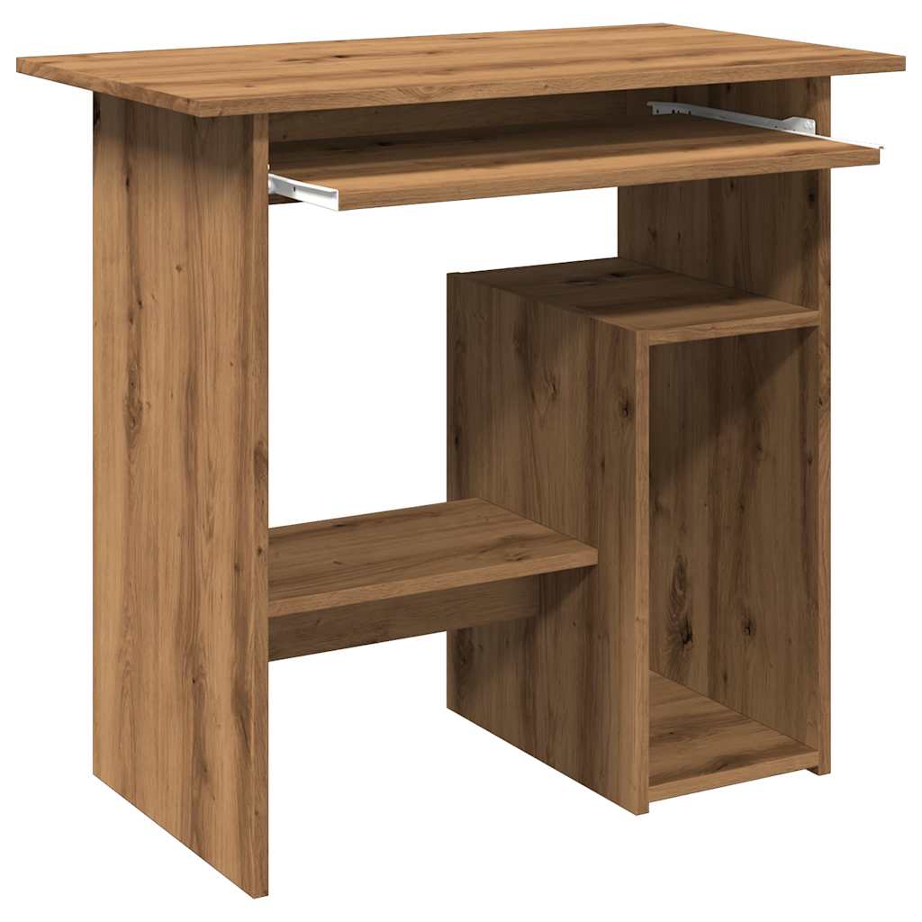 Bureau chêne artisanal 80x45x74 cm bois d'ingénierie Bureaux vidaXL   