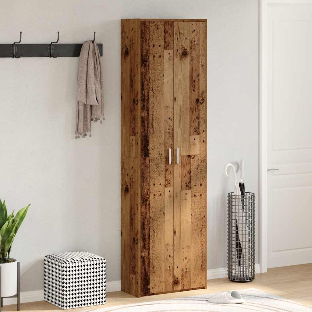 Garde-robe de couloir vieux bois 55x25x189 cm bois d'ingénierie Armoires vidaXL   