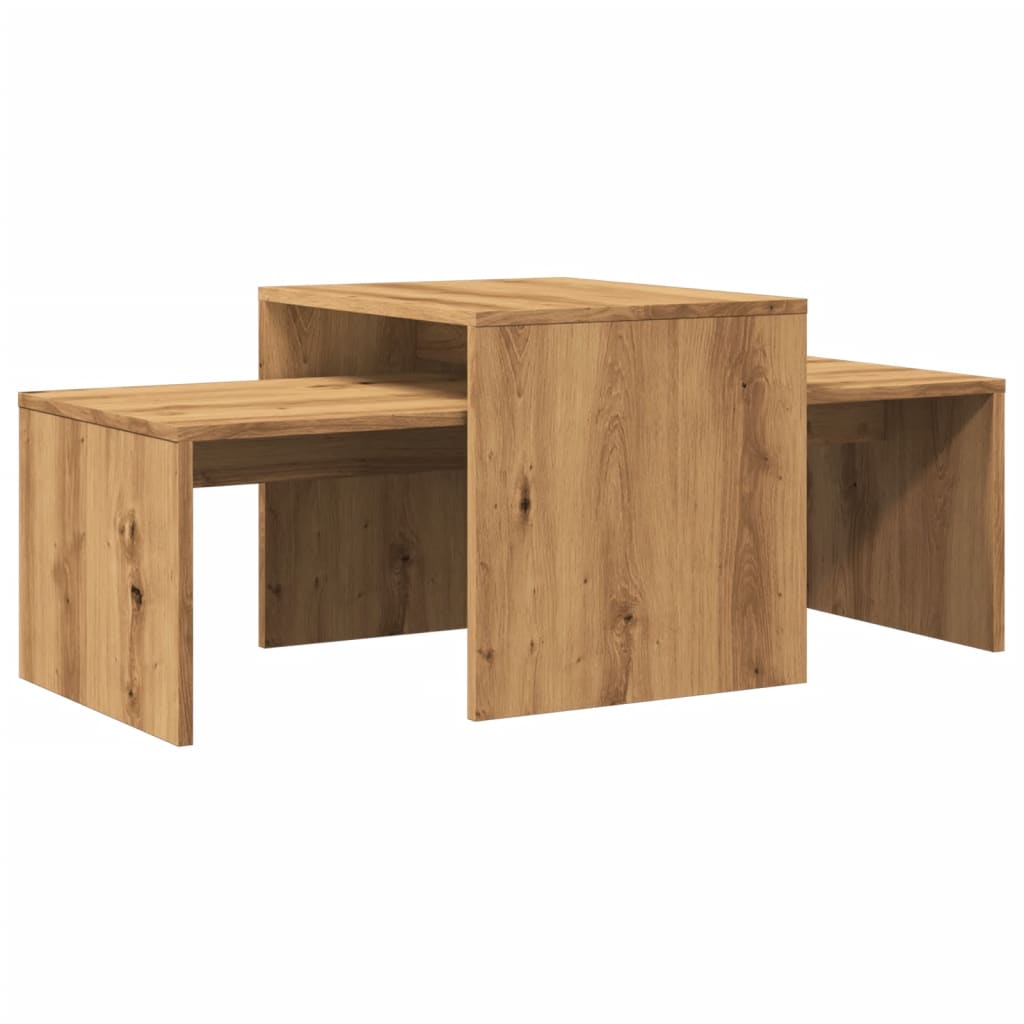 Table basse chêne artisanal 100x48x40 cm bois d'ingénierie Tables basses vidaXL   