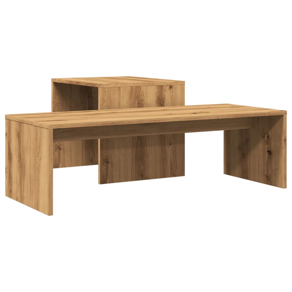 Table basse chêne artisanal 100x48x40 cm bois d'ingénierie Tables basses vidaXL   