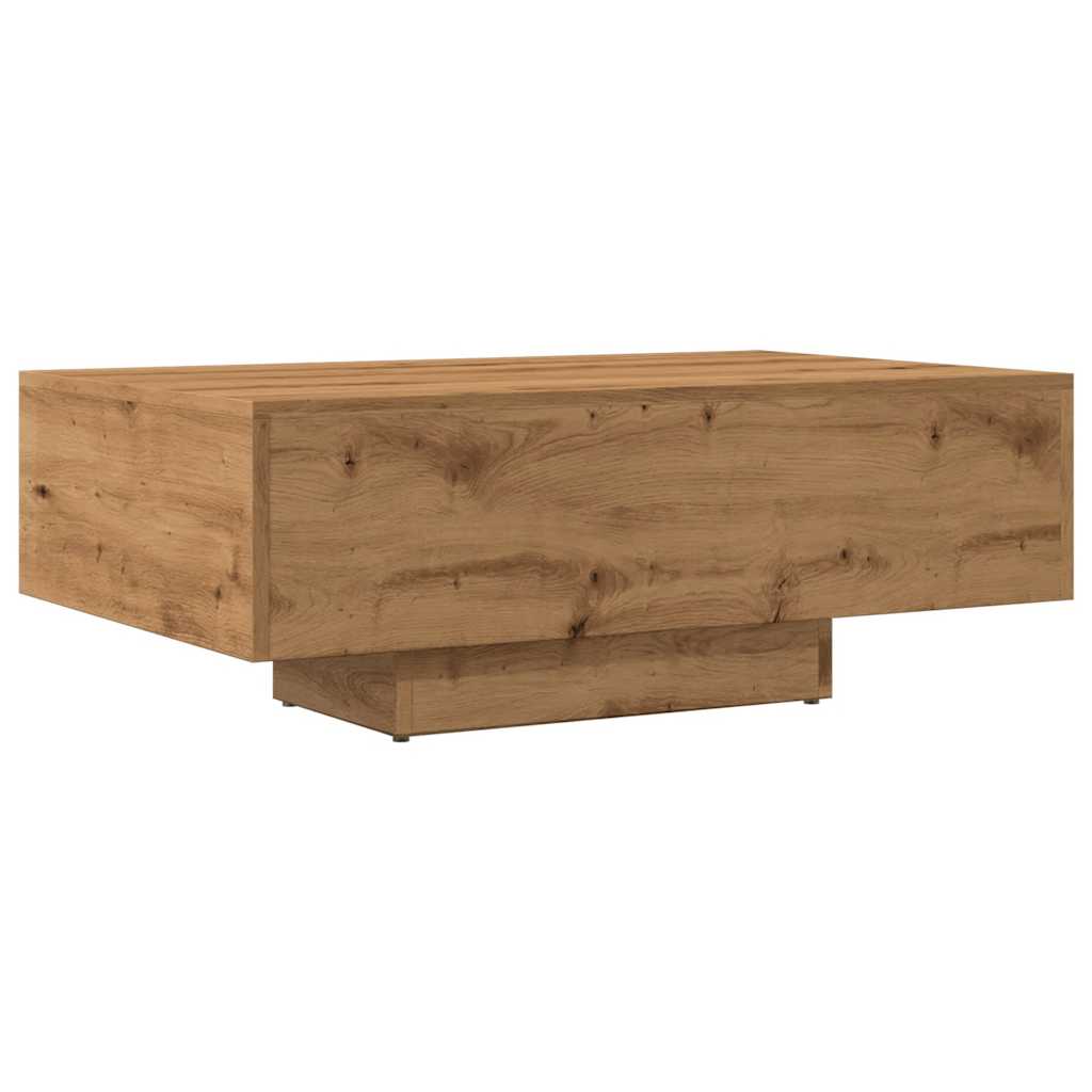 Table basse chêne artisanal 85x55x31 cm bois d'ingénierie Tables basses vidaXL   