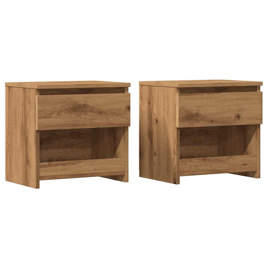 Tables de chevet 2 pcs chêne artisanal 40x30x39 cm Tables de chevet vidaXL