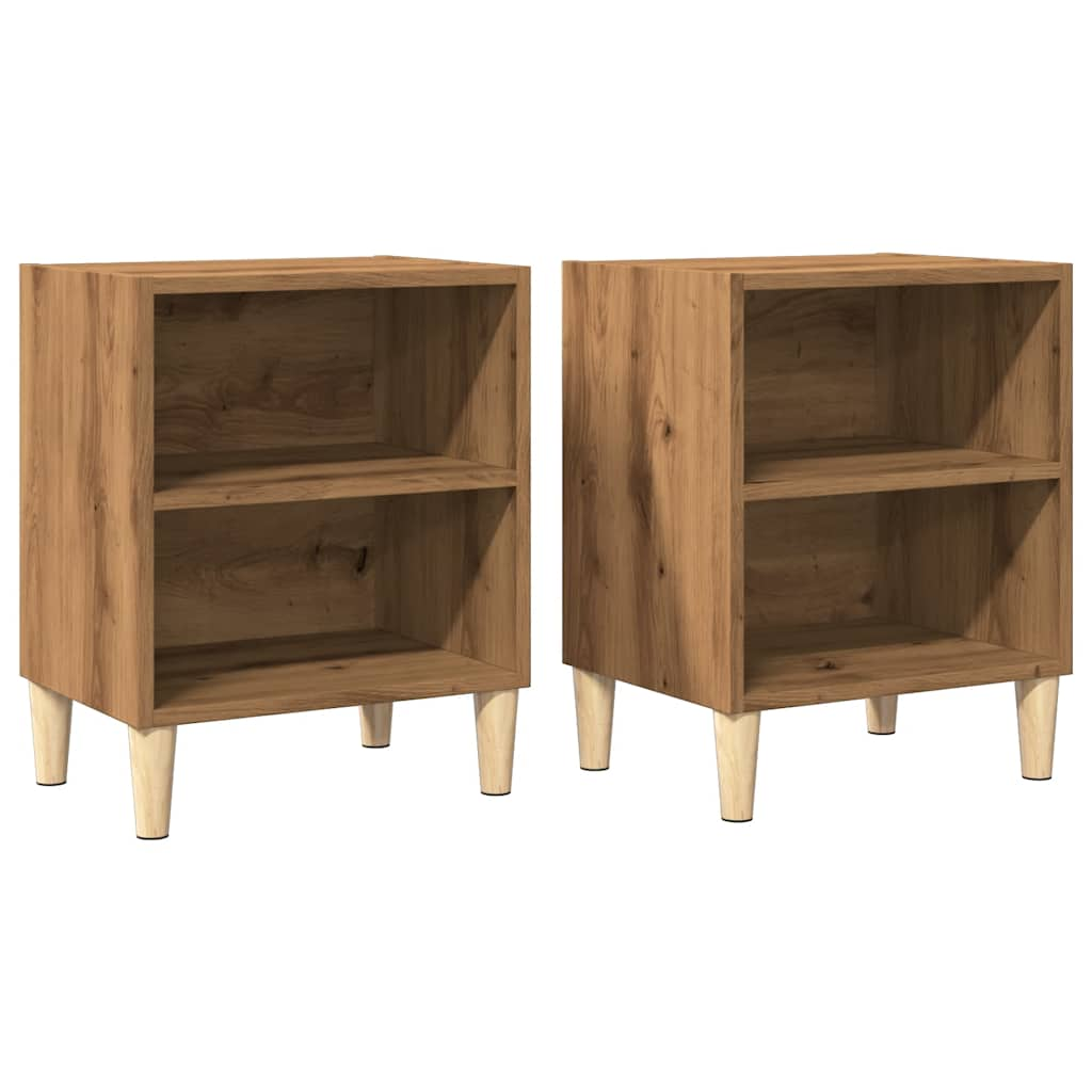 Tables de chevet 2 pcs chêne artisanal 40x30x50 cm Tables de chevet vidaXL