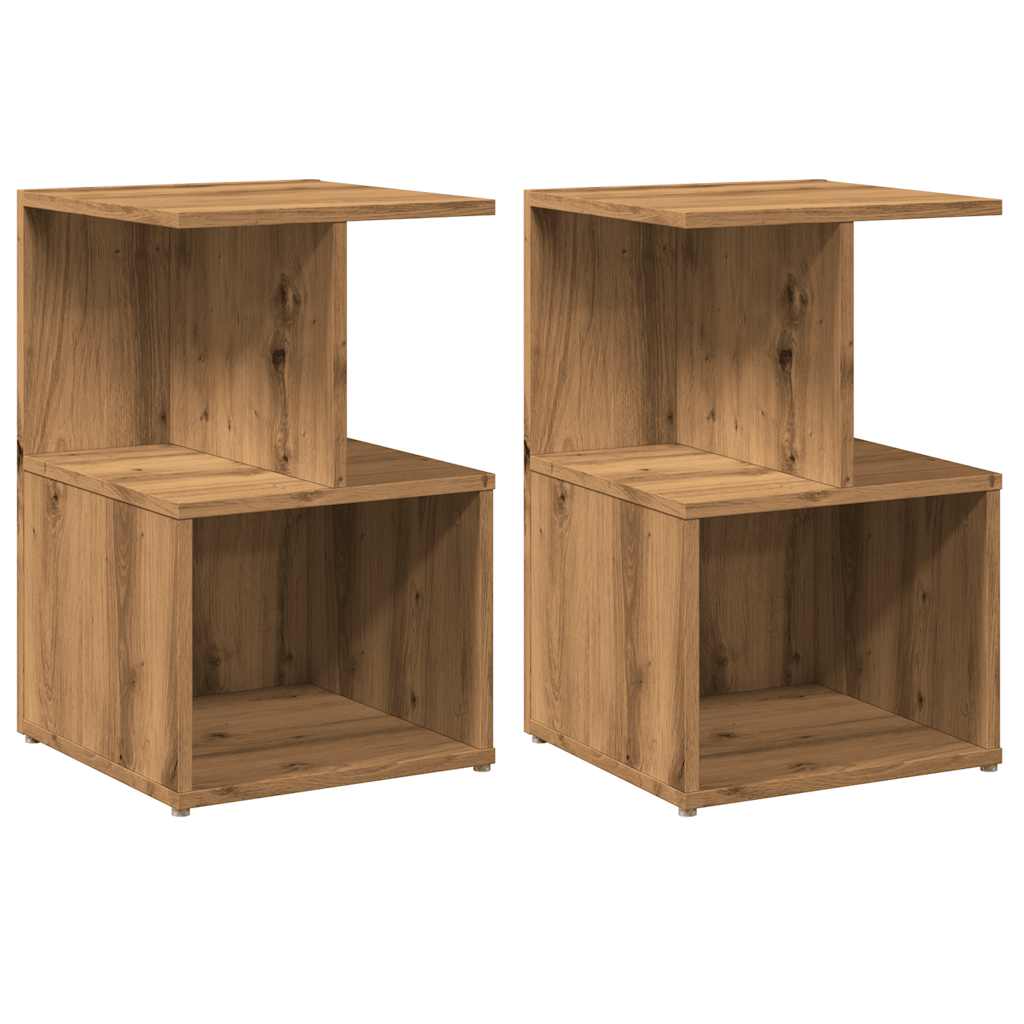 Tables de chevet 2 pcs chêne artisanal 35x35x55 cm Tables de chevet vidaXL