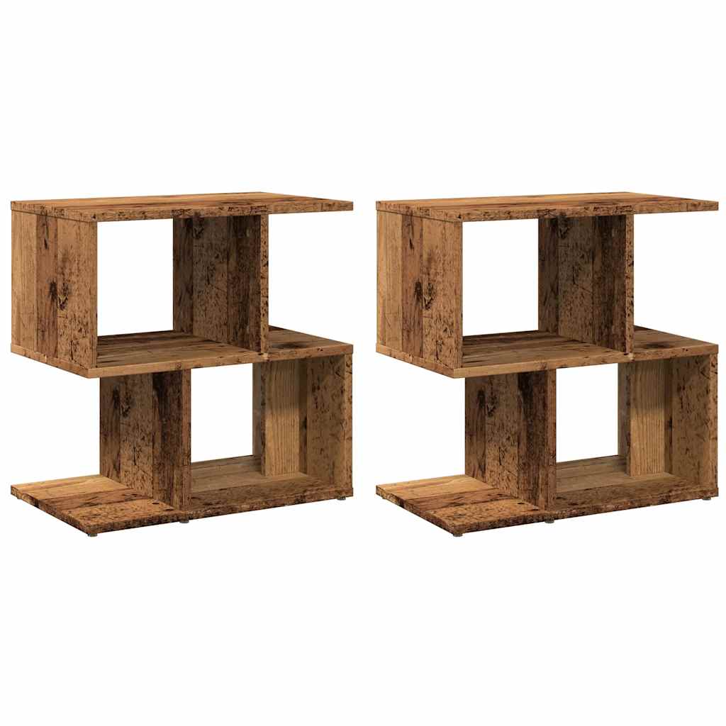 Tables de chevet 2pcs vieux bois 50x30x51,5cm bois d'ingénierie Tables de chevet vidaXL