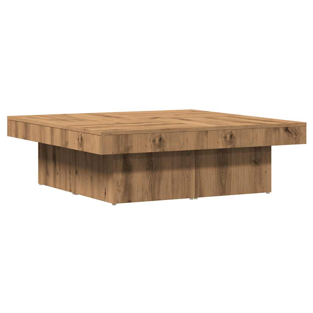 Table basse chêne artisanal 90x90x28 cm bois d'ingénierie Tables basses vidaXL   