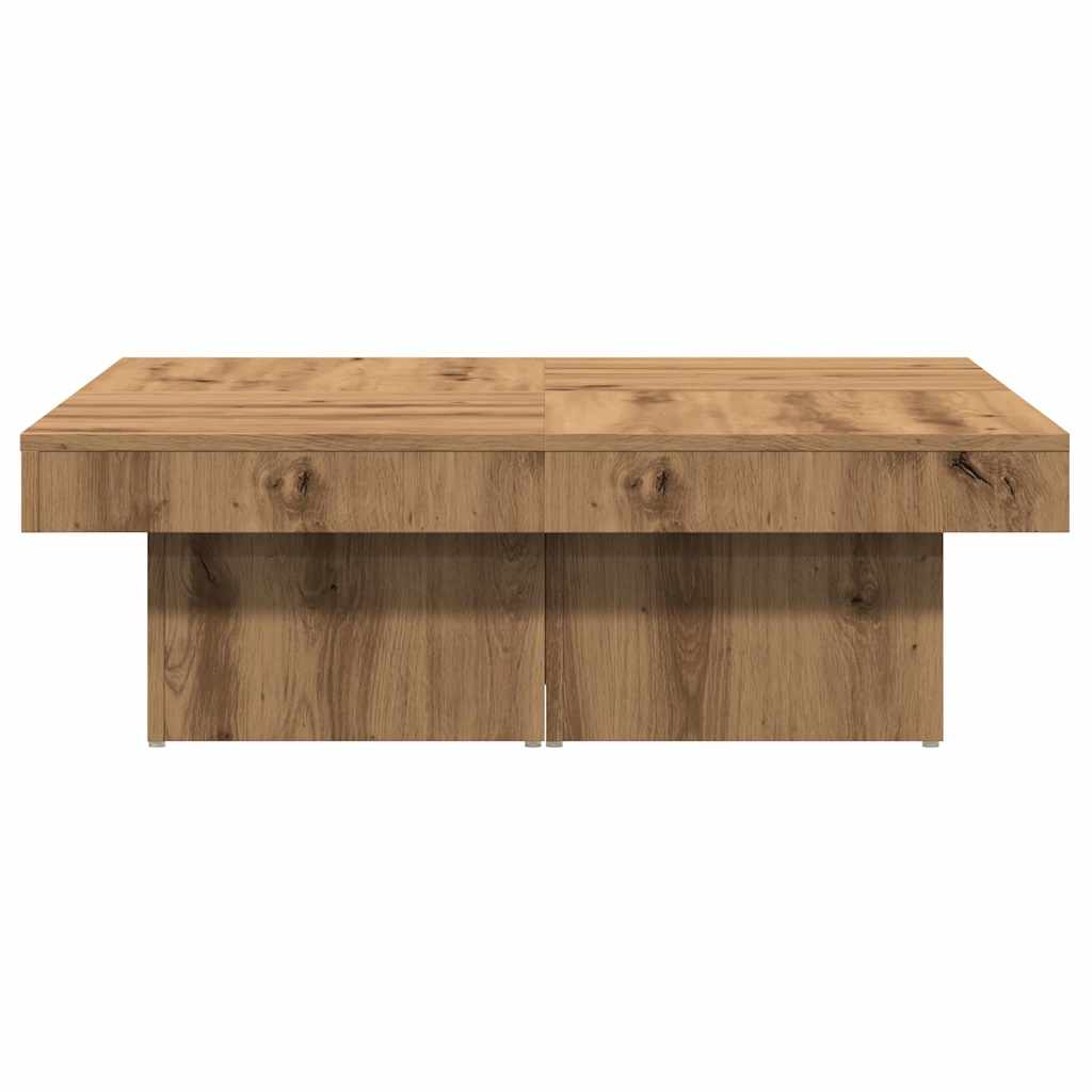 Table basse chêne artisanal 90x90x28 cm bois d'ingénierie Tables basses vidaXL   