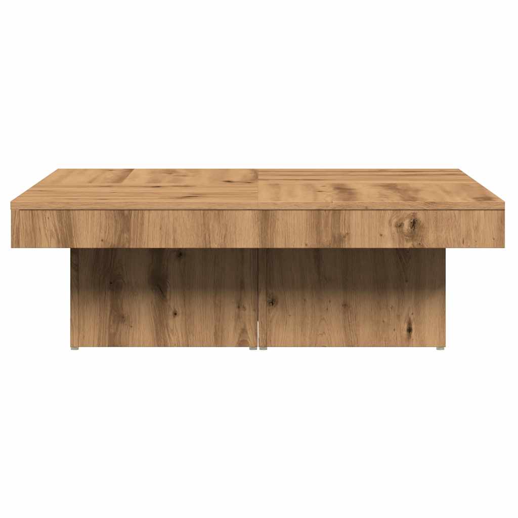 Table basse chêne artisanal 90x90x28 cm bois d'ingénierie Tables basses vidaXL   